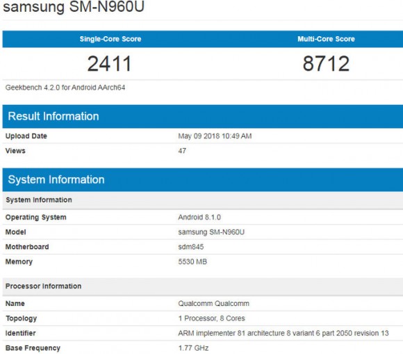 Galaxy Note 9 New characteristics